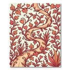Crimson Heart Vine Botanical Art Rug