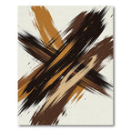 Earthy Tones Abstract Brush Strokes Rug