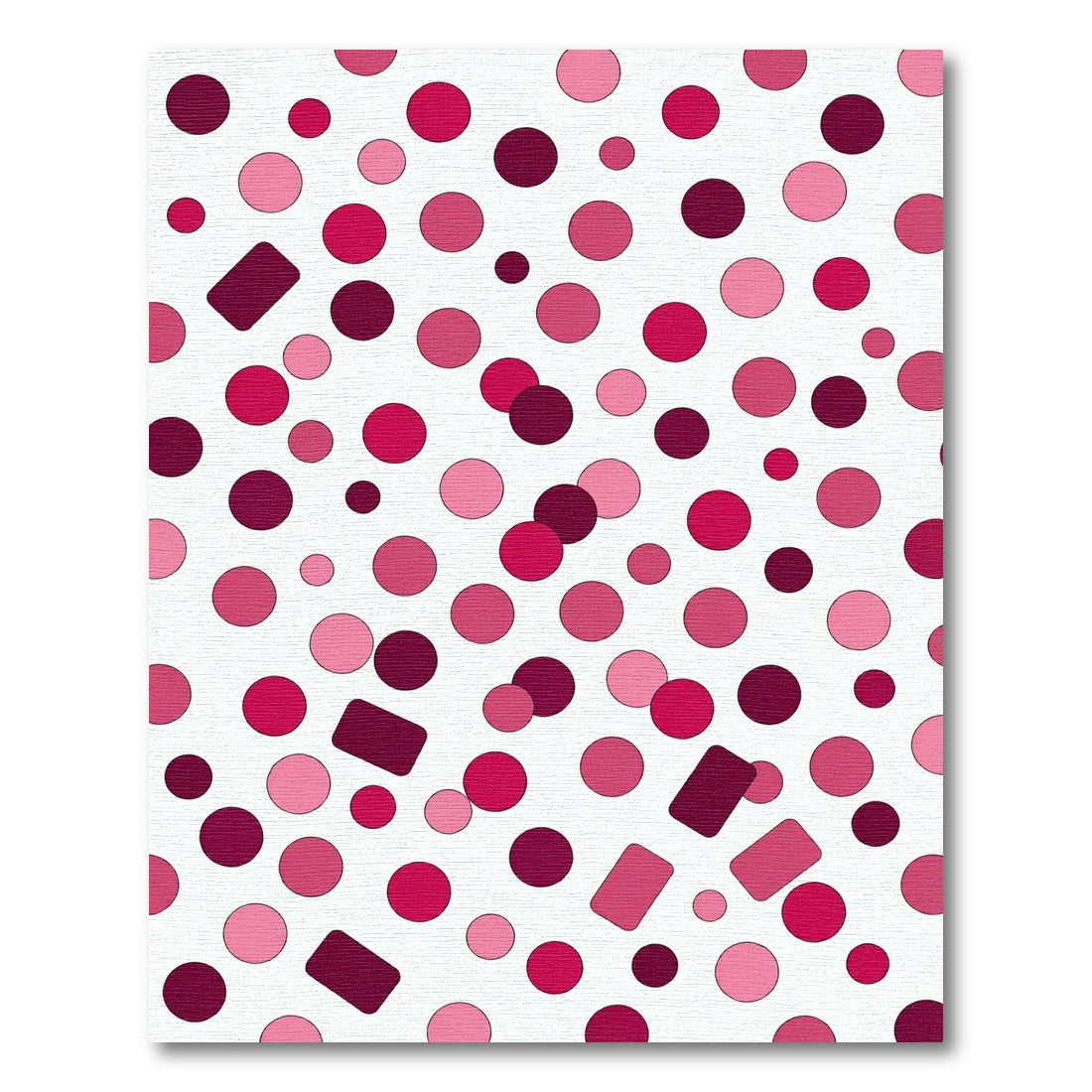 Pink Crimson Polka Dot Confetti Rug