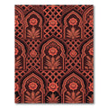 Rich Red Arch Floral Lattice Rug