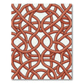 Terracotta Intertwined Linear Geometric Loop Rug