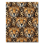 Cheetah Faces All Over Pattern Rug