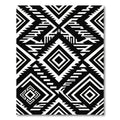 Bold Monochrome Geometric Diamond Accent Rug