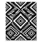 Bold Monochrome Geometric Diamond Accent Rug