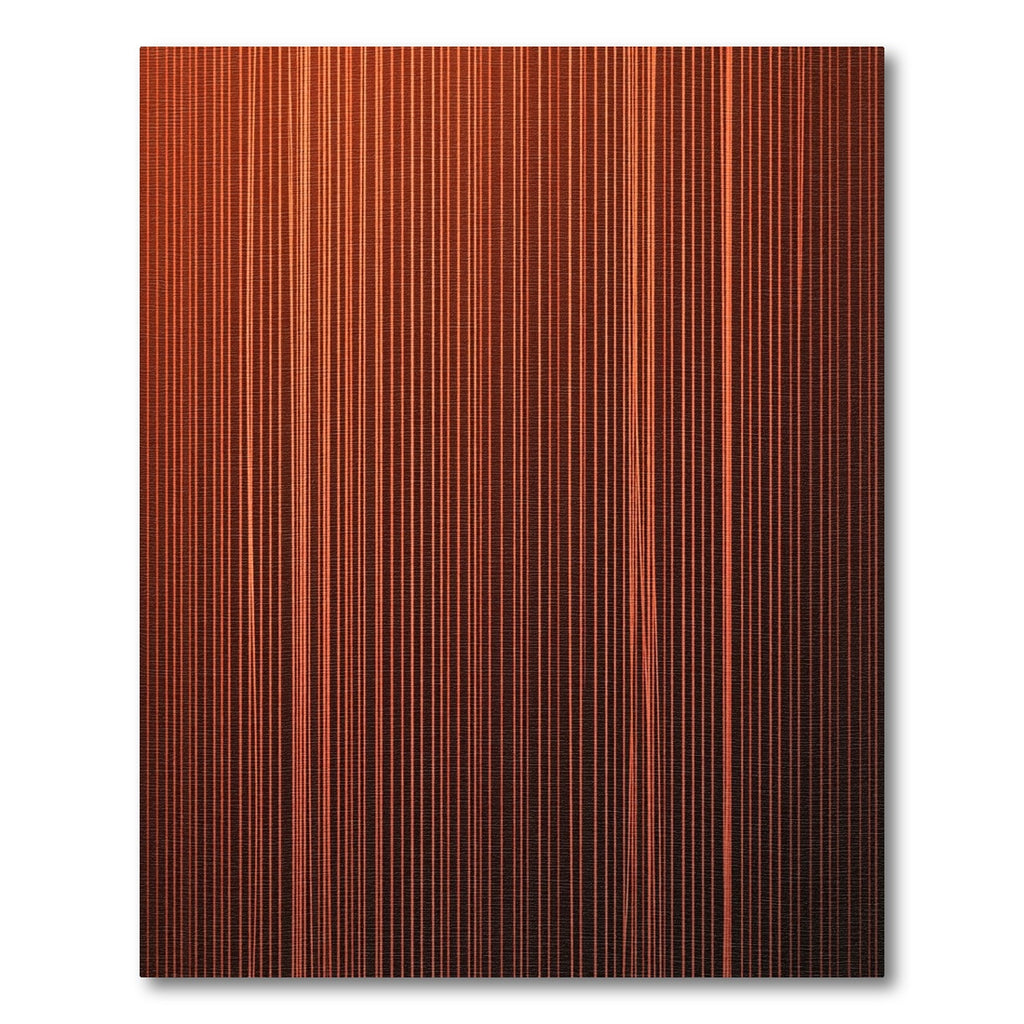 Warm Orange Vertical Stripe Rug