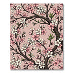 Blossoming Pink White Cherry Tree Branches Rug