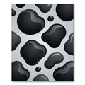 Modern Monochrome Abstract Fluid Ooze Rug