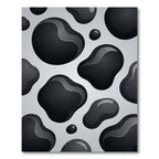 Modern Monochrome Abstract Fluid Ooze Rug