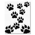 Black Paw Prints Scatter Rug