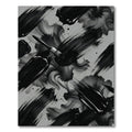Monochrome Abstract Black Ink Swirl Rug