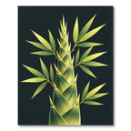 Green Bamboo Shoots Foliage Art Rug