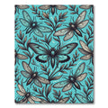 Turquoise Whimsical Winged Insect Meadow Rug