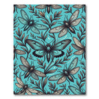 Turquoise Whimsical Winged Insect Meadow Rug