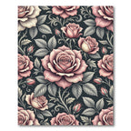 Elegant Blush Rose Floral Bouquet Rug
