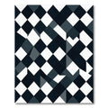 Monochromatic Geometric Black White Diamond Rug