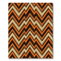 Chunky Zigzag Orange Brown Rug