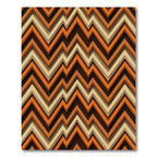 Chunky Zigzag Orange Brown Rug