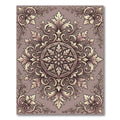 Vintage Beige Acanthus Scroll Medallion Rug