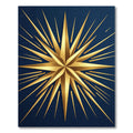 Minimalist Golden Starburst Navy Rug