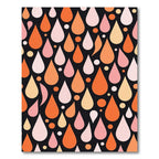Orange Pink Teardrop Speckle Pattern Rug