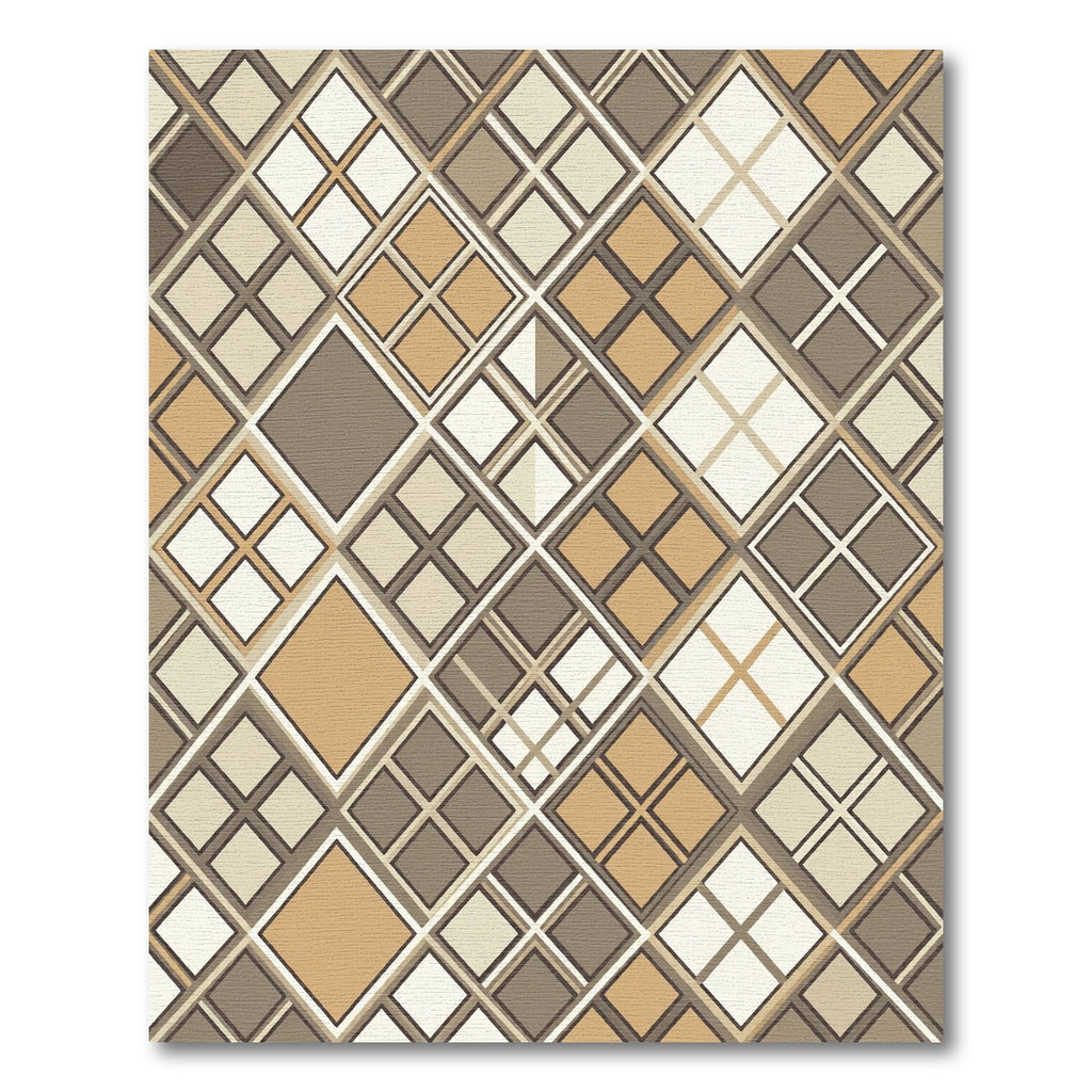 Modern Neutral Diamond Argyle Rug