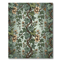 Sage Green Ivy and Blossom Vine Rug
