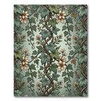 Sage Green Ivy and Blossom Vine Rug