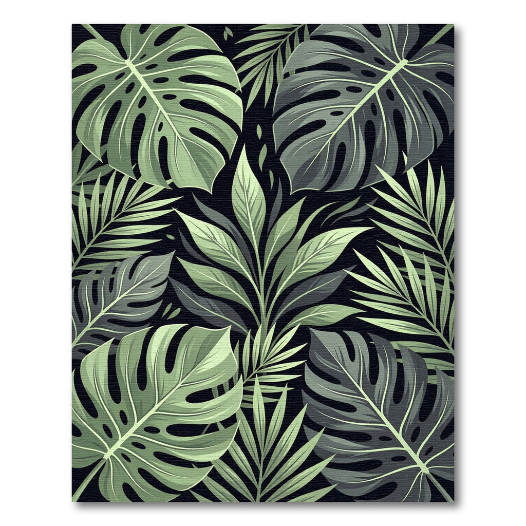 Verdant Monstera Fern Jungle Canopy Rug