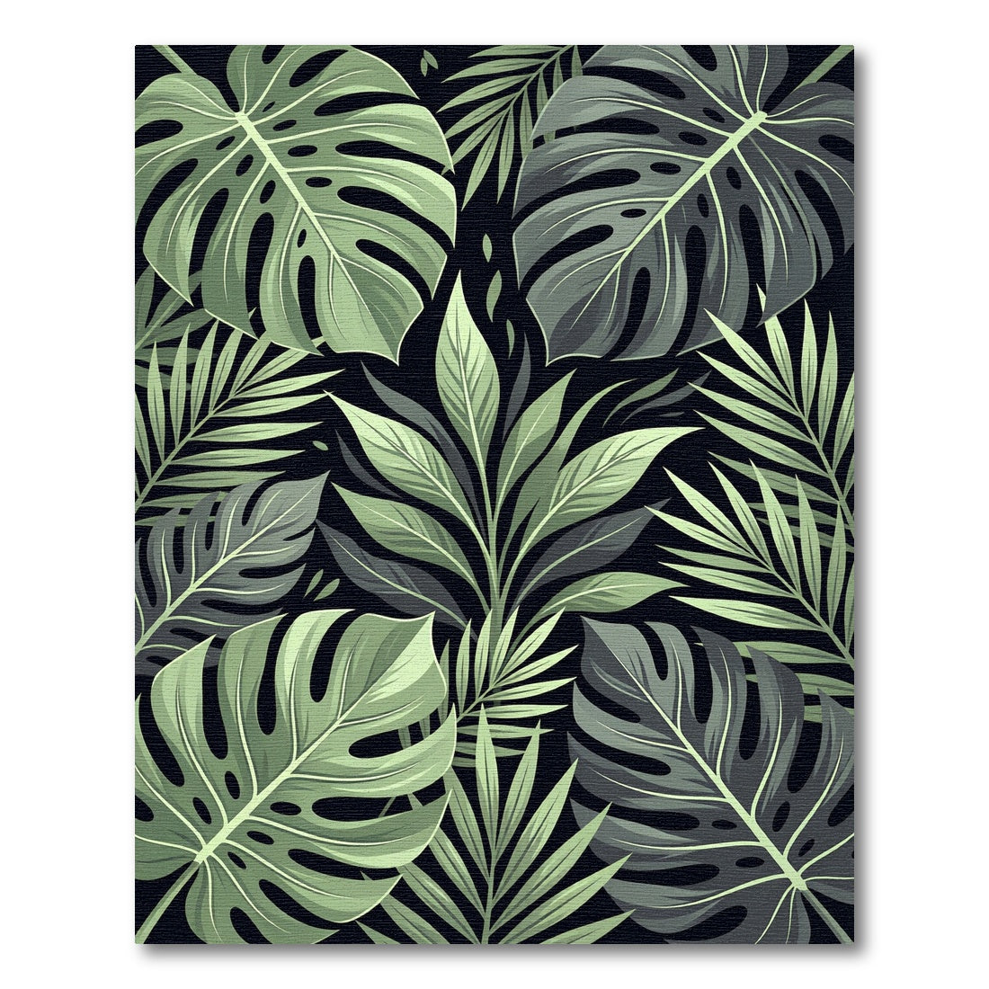 Verdant Monstera Fern Jungle Canopy Rug