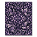 Ornate Lavender Floral Damask Swirls Rug