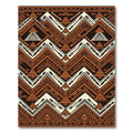 Earthy Ochre Geometric Aztec Chevron Rug