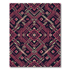 Geometric Pink and Yellow Tribal Rug