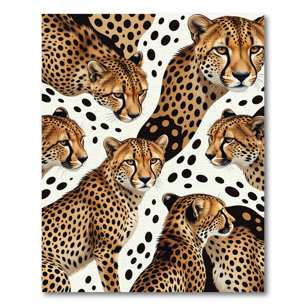 Golden Cheetah Spots Composition Rug