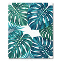 Deep Teal Tropical Leaf Abundance Rug