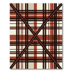 Crimson And Cream Intersecting Plaid Rug