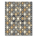 Sophisticated Earthy Toned Geometric Diamond Rug