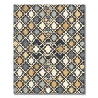 Sophisticated Earthy Toned Geometric Diamond Rug