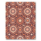 Terracotta Starburst Geometric Arabesque Rug