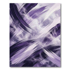Deep Purple Brushstroke Swirl Rug