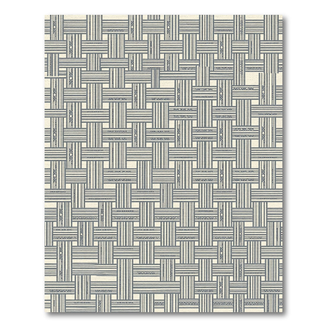 Neutral Woven Lattice Texture Rug