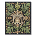 Classical Green Leaf Architectural Medallion Rug