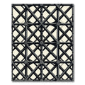 Dark Gray Geometric Lattice Rug