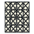 Dark Gray Geometric Lattice Rug