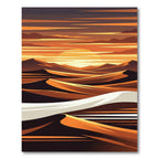 Golden Sunset Desert Horizon Landscape Rug