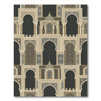 Intricate Archway Beige Ornamental Tapestry Rug