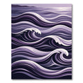 Deep Purple Abstract Ocean Waves Rug
