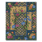 Trellis Climbing Rose and Morning Glory Rug