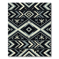 Monochromatic Geometric Diamond Chevron Abstract Rug