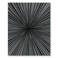 Monochromatic Radial Burst Abstract Art Rug