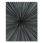 Monochromatic Radial Burst Abstract Art Rug